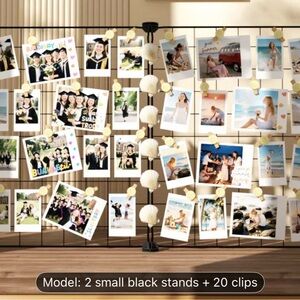 4 pack Black Photo Grid Display Stand with Clips